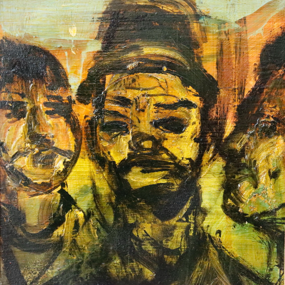 AW872: Pascal Cucaro Self Portrait as a Clown Oil on Board