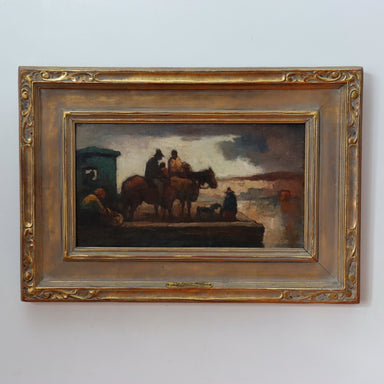 Eugene Higgins "The Ferry Boat" Oil on Canvas Painting Museum Provenance | Work of Man
