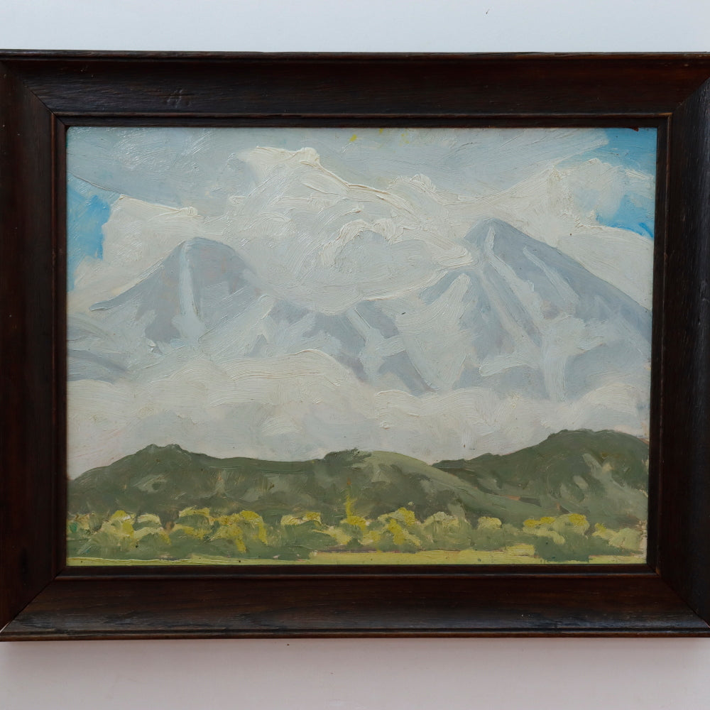 AW104: Ralph Holmes Landscape of the Foothills Oil on Board Painting