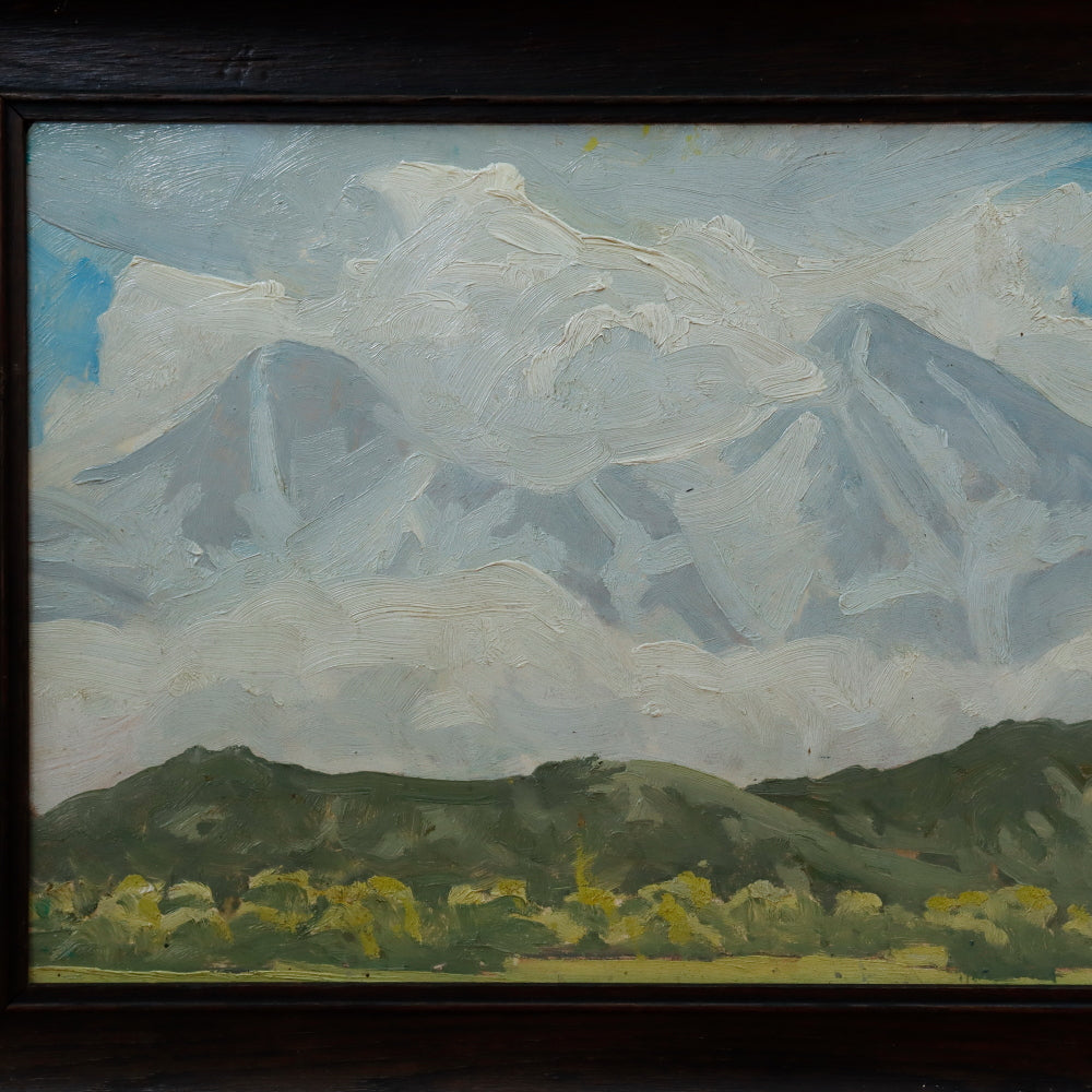 AW104: Ralph Holmes Landscape of the Foothills Oil on Board Painting