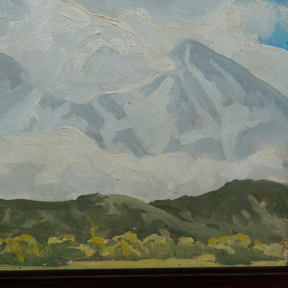 AW104: Ralph Holmes Landscape of the Foothills Oil on Board Painting
