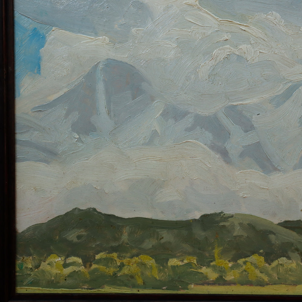 AW104: Ralph Holmes Landscape of the Foothills Oil on Board Painting