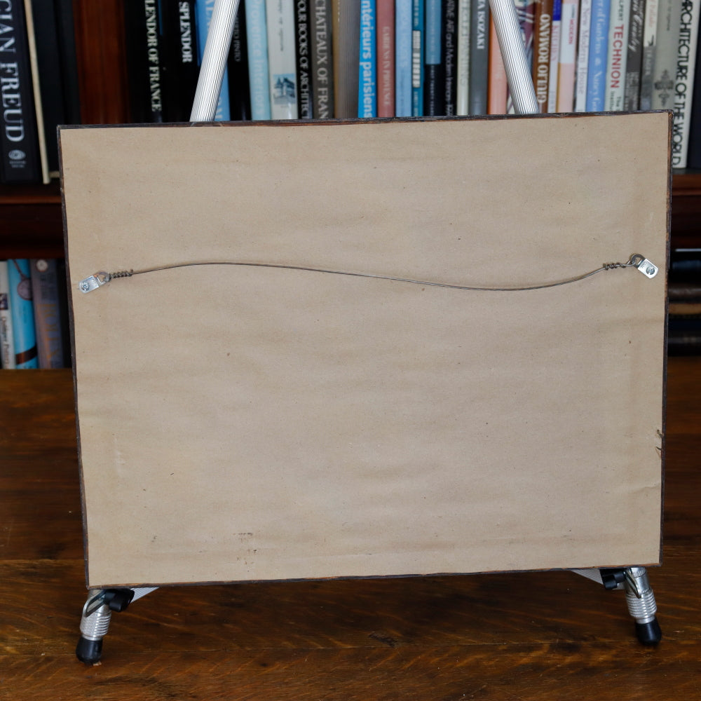 AW101: Ralph Holmes Desert Landscape Oil on Board Painting Early 20th Century