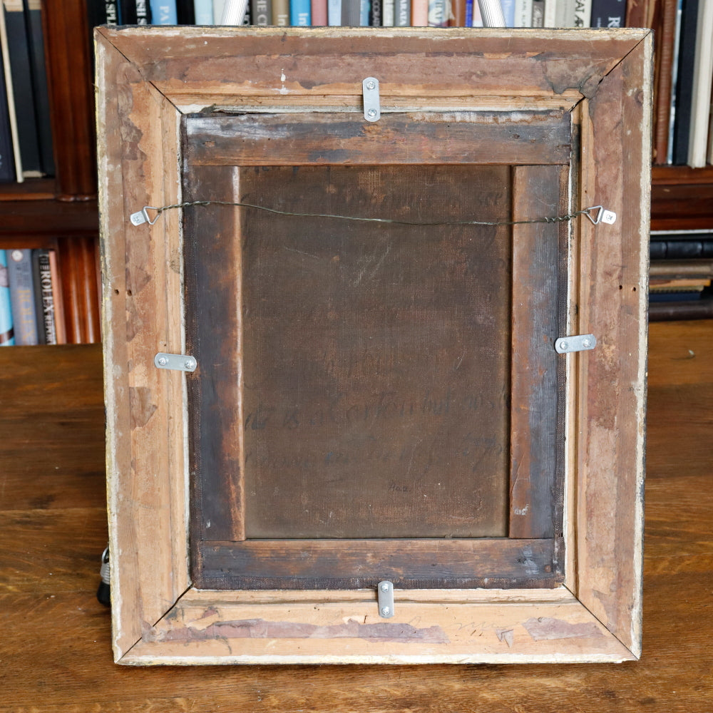 AW876: Antique Early 19th Century Italian School Oil on Canvas Painting of Polyphemus and Galetea