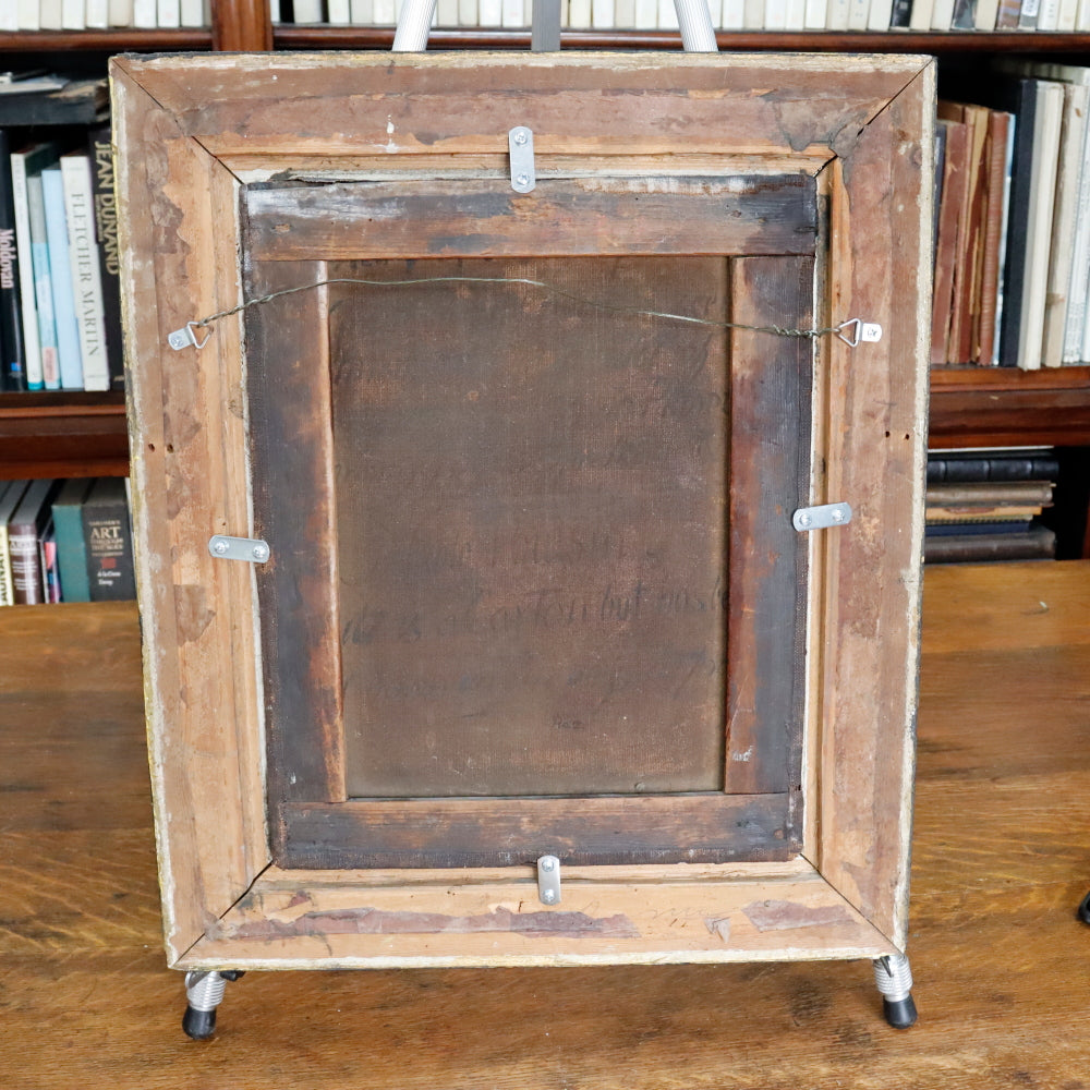 AW876: Antique Early 19th Century Italian School Oil on Canvas Painting of Polyphemus and Galetea