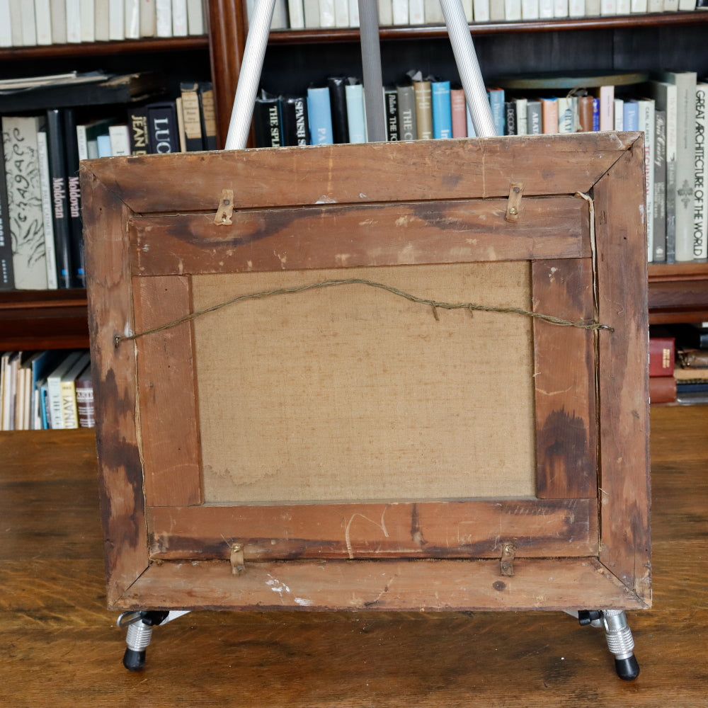 AW067: English School Mid 19th Century Landscape Oil on Canvas Painting