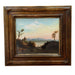 English School Antique Lakeside Landscape With Ruins Oil  Painting | Work of Man