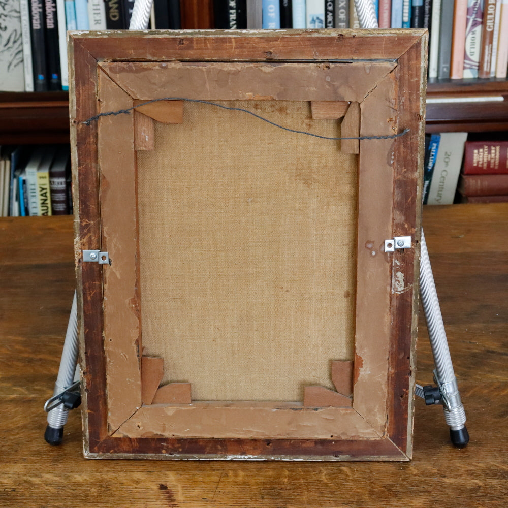 AW882: John Henry Henrici Shoe Shine Street Urchin Counting Change Oil on Canvas Painting Late 19th Century