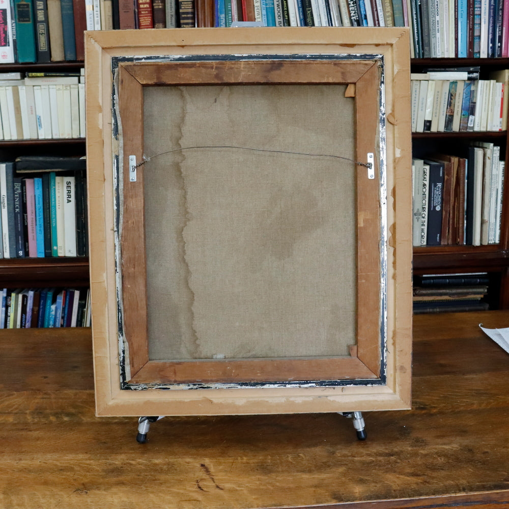 AW379: American Ashcan School  Early 20th Century Street Scene Oil on Canvas