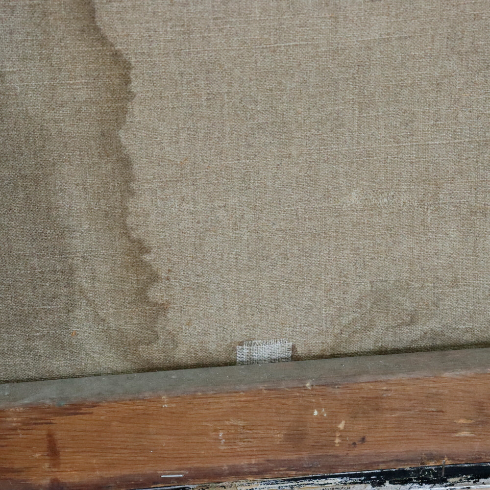 AW379: American Ashcan School  Early 20th Century Street Scene Oil on Canvas