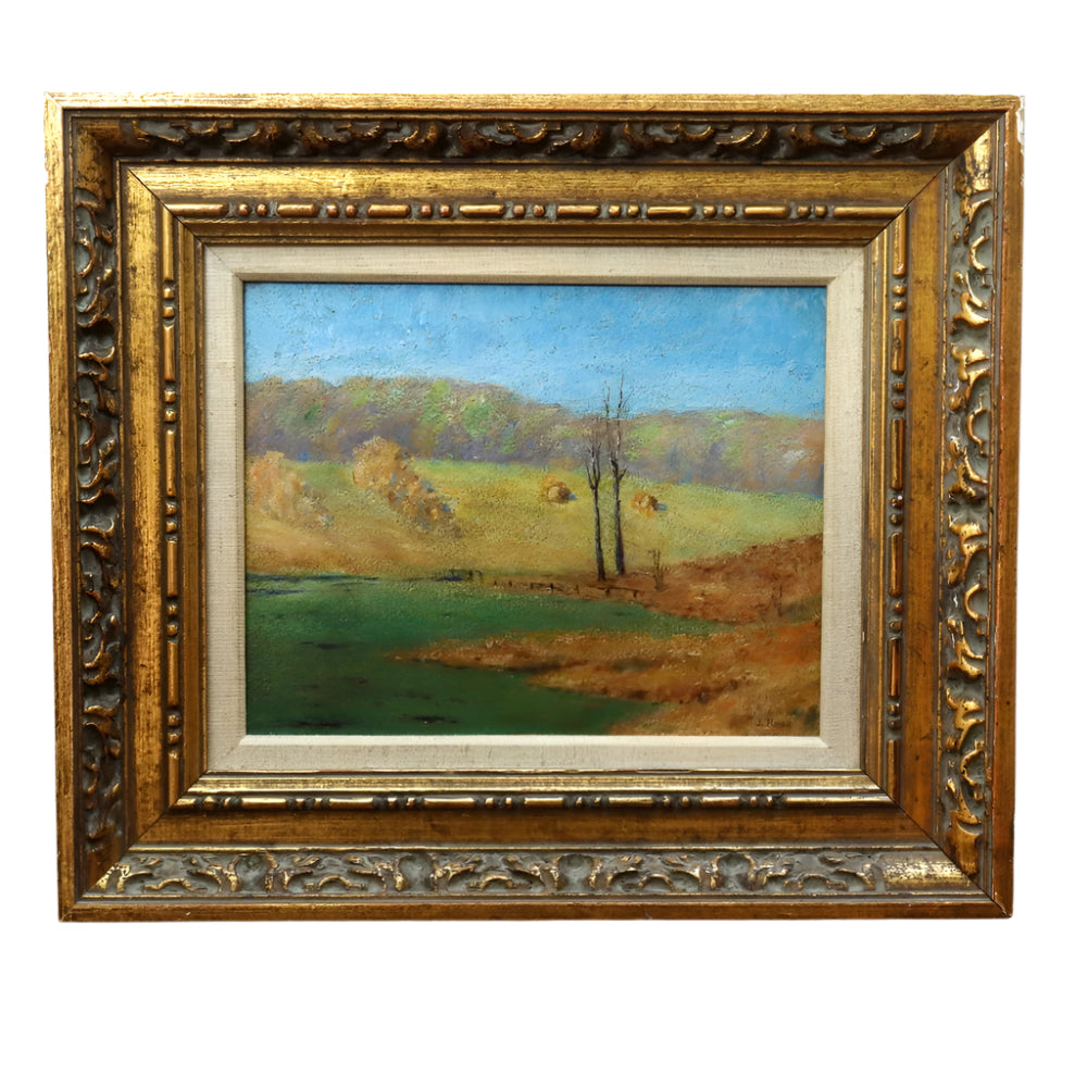 James Ross New York Autumn Landscape Oil Painting