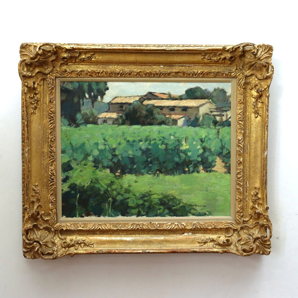 AW892: Edward Henry (Captain) Molyneux Impressionist Landscape Exhibited Hammer Galleries NYC