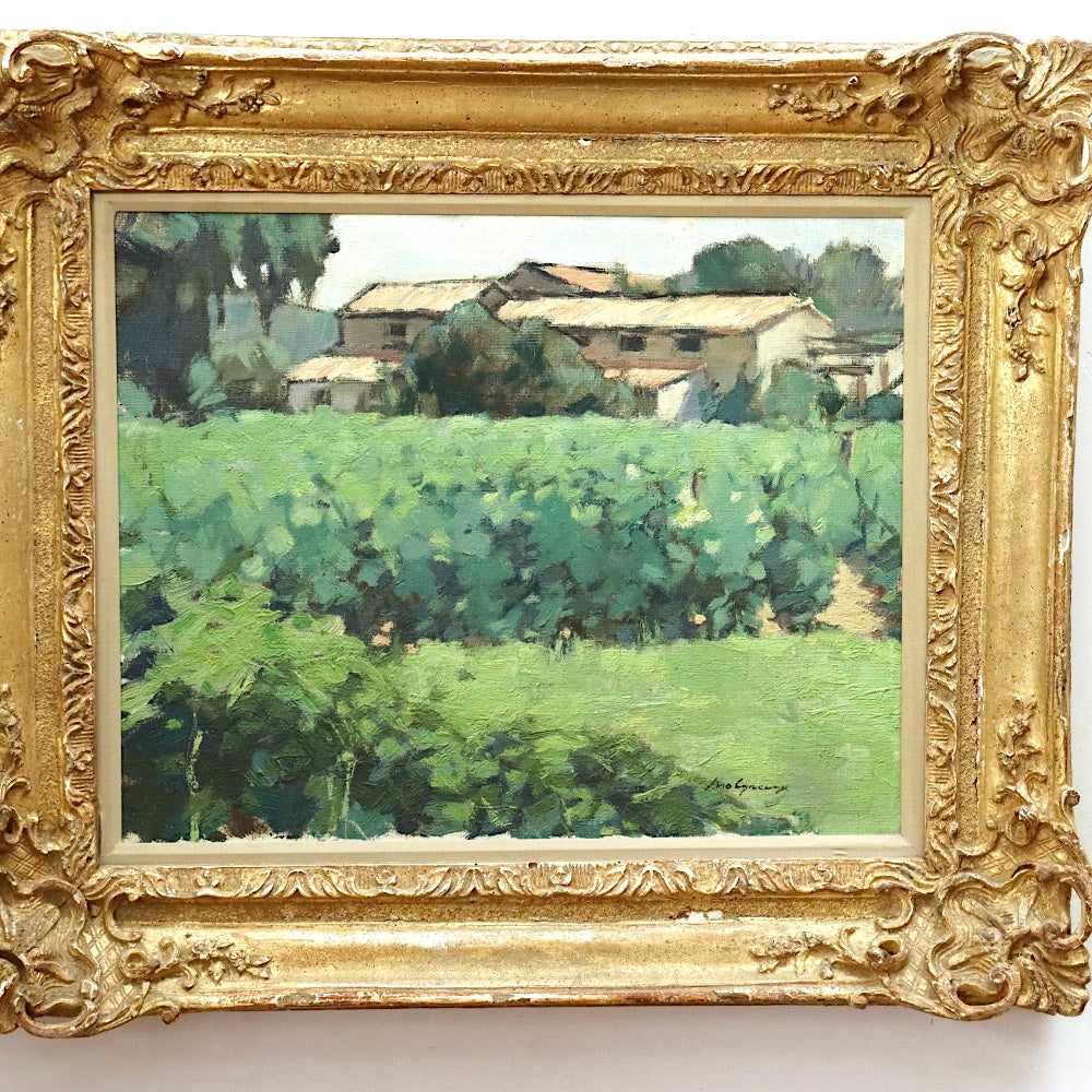 AW892: Edward Henry (Captain) Molyneux Impressionist Landscape Exhibited Hammer Galleries NYC