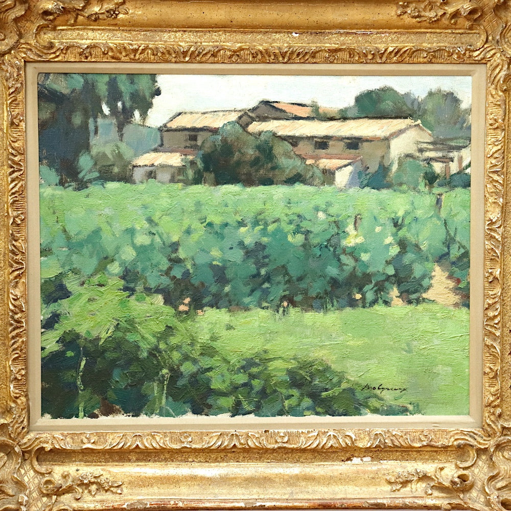 AW892: Edward Henry (Captain) Molyneux Impressionist Landscape Exhibited Hammer Galleries NYC