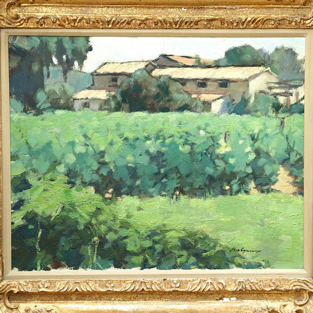 AW892: Edward Henry (Captain) Molyneux Impressionist Landscape Exhibited Hammer Galleries NYC