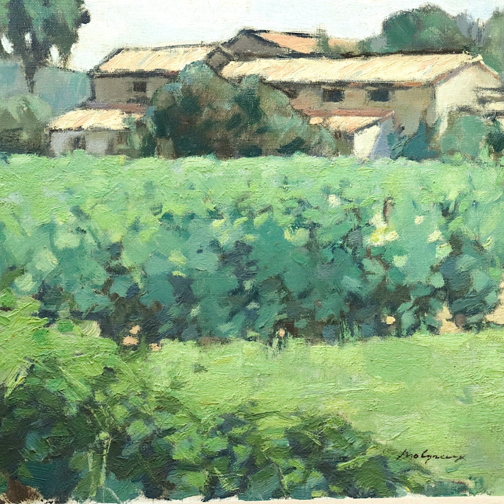 AW892: Edward Henry (Captain) Molyneux Impressionist Landscape Exhibited Hammer Galleries NYC