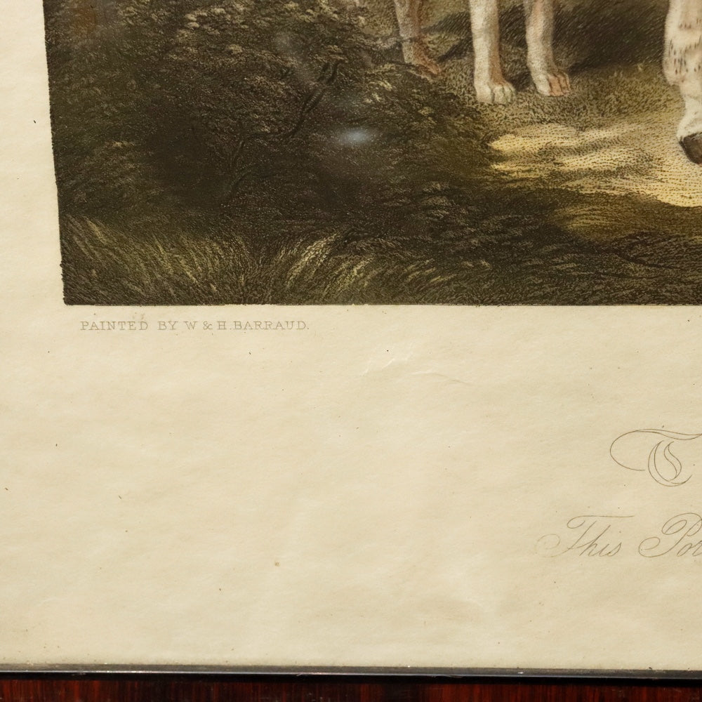 AW7-137: English Colored Engraving by Edward Hacker "William Long Huntsman to the Duke of Beaufort" Circa 1836