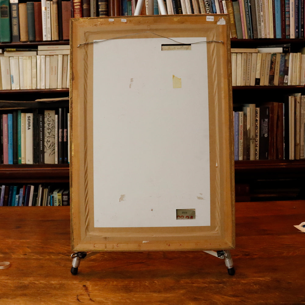 AW3-239: Alfred Basel St. George Slaying the Dragon Watercolor and Ink on Paper Circa 1890