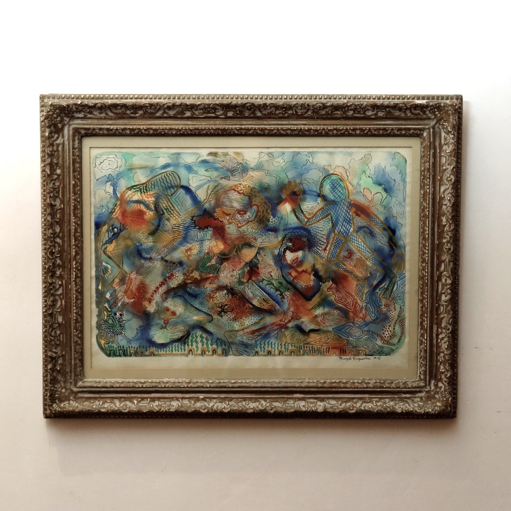 AW3-005: Razel Kapustin Abstract Watercolor on Paper