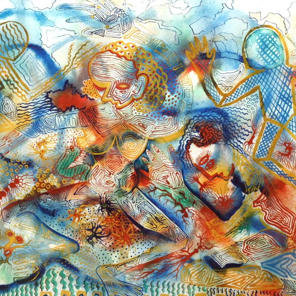 AW3-005: Razel Kapustin Abstract Watercolor on Paper