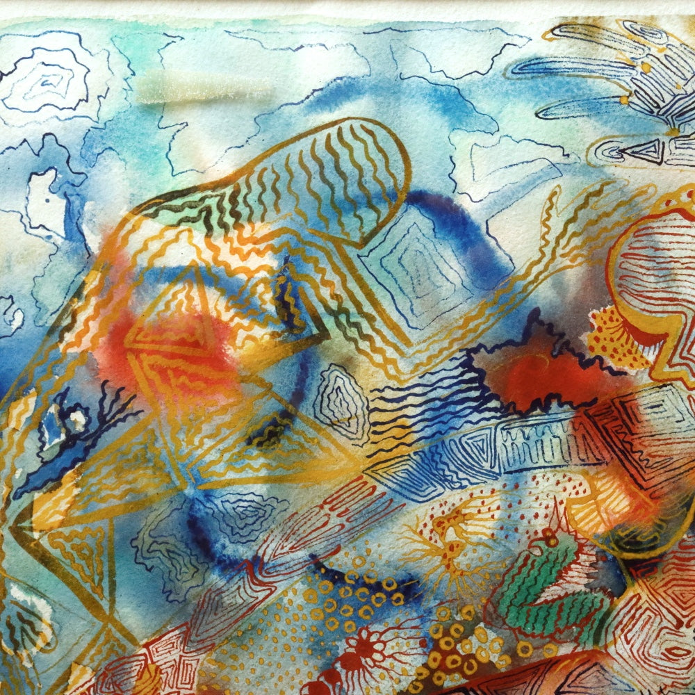 AW3-005: Razel Kapustin Abstract Watercolor on Paper