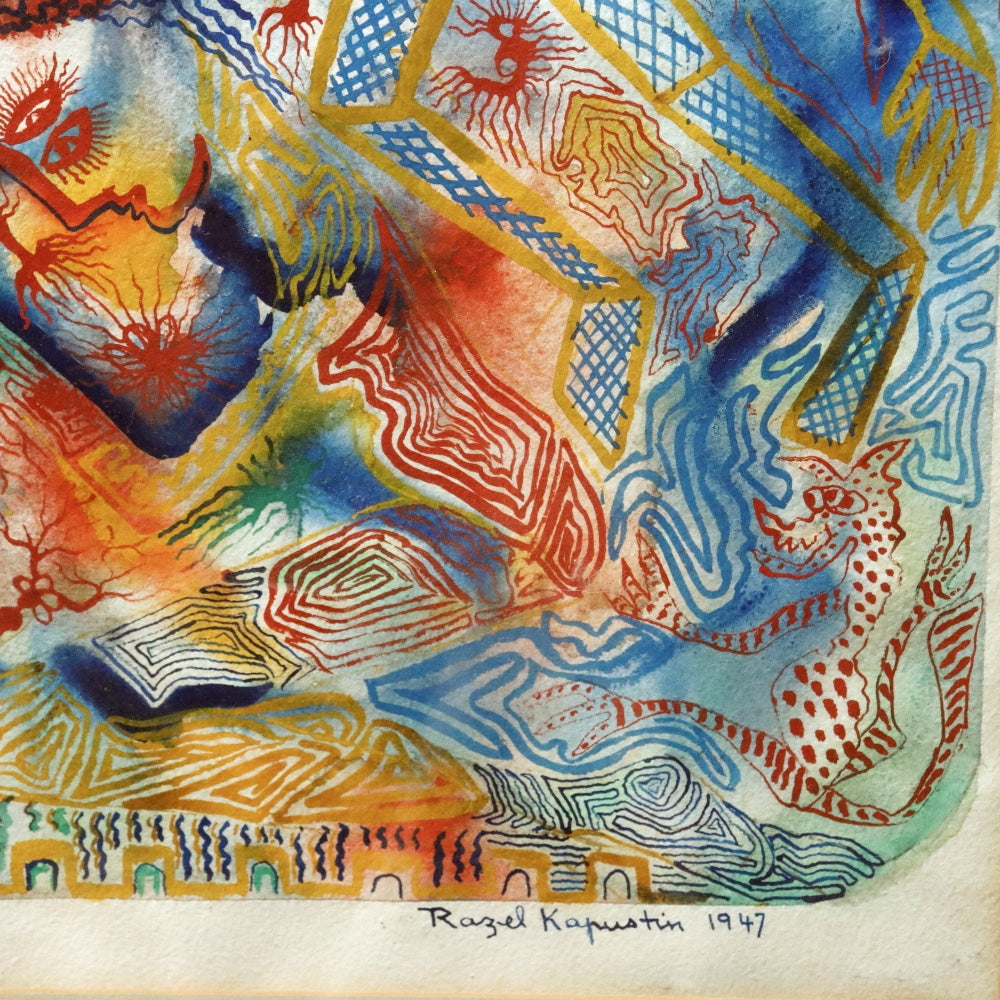 AW3-005: Razel Kapustin Abstract Watercolor on Paper