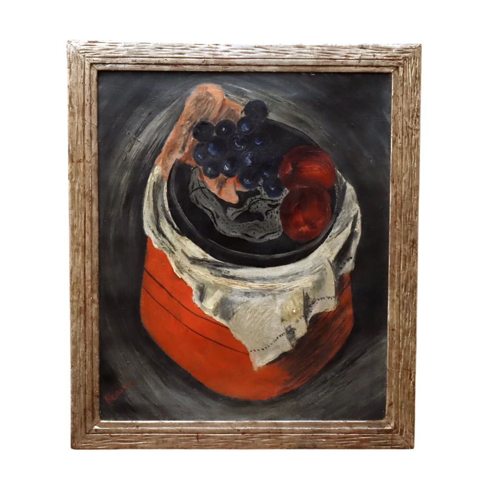 Esther Pressoir Modernist Still Life Oil on Canvas Circa 1930's | Work of Man