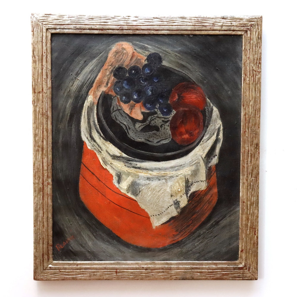 AW490: Esther Pressoir Modernist Still Life Oil on Canvas Circa 1930's