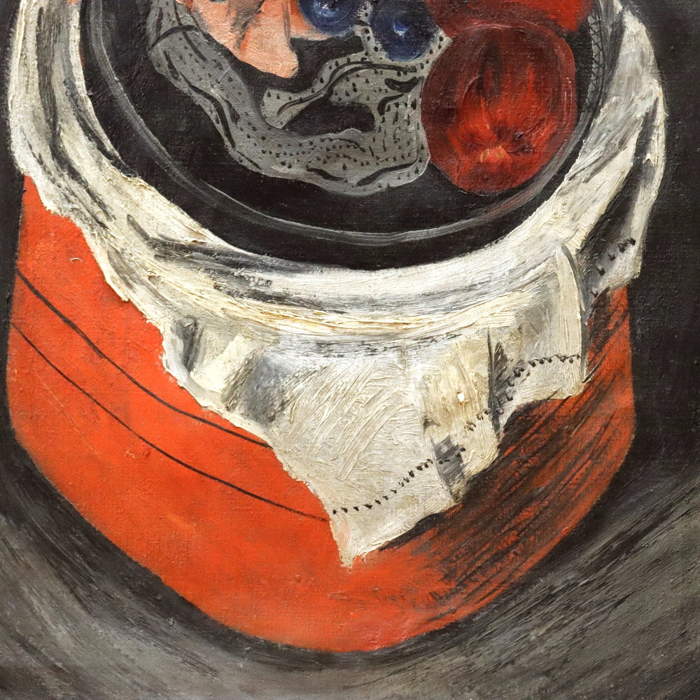 AW490: Esther Pressoir Modernist Still Life Oil on Canvas Circa 1930's