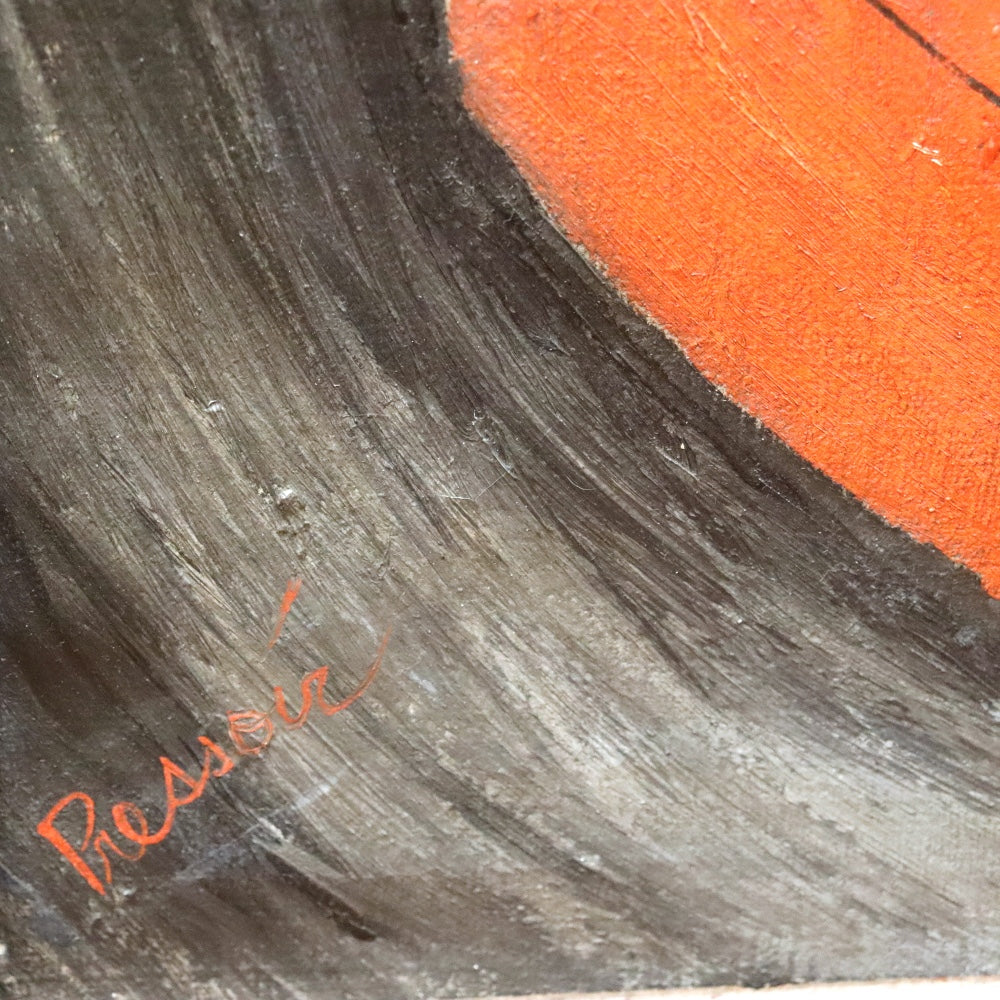 AW490: Esther Pressoir Modernist Still Life Oil on Canvas Circa 1930's