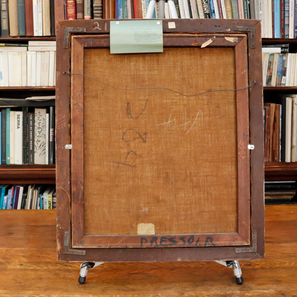 AW490: Esther Pressoir Modernist Still Life Oil on Canvas Circa 1930's