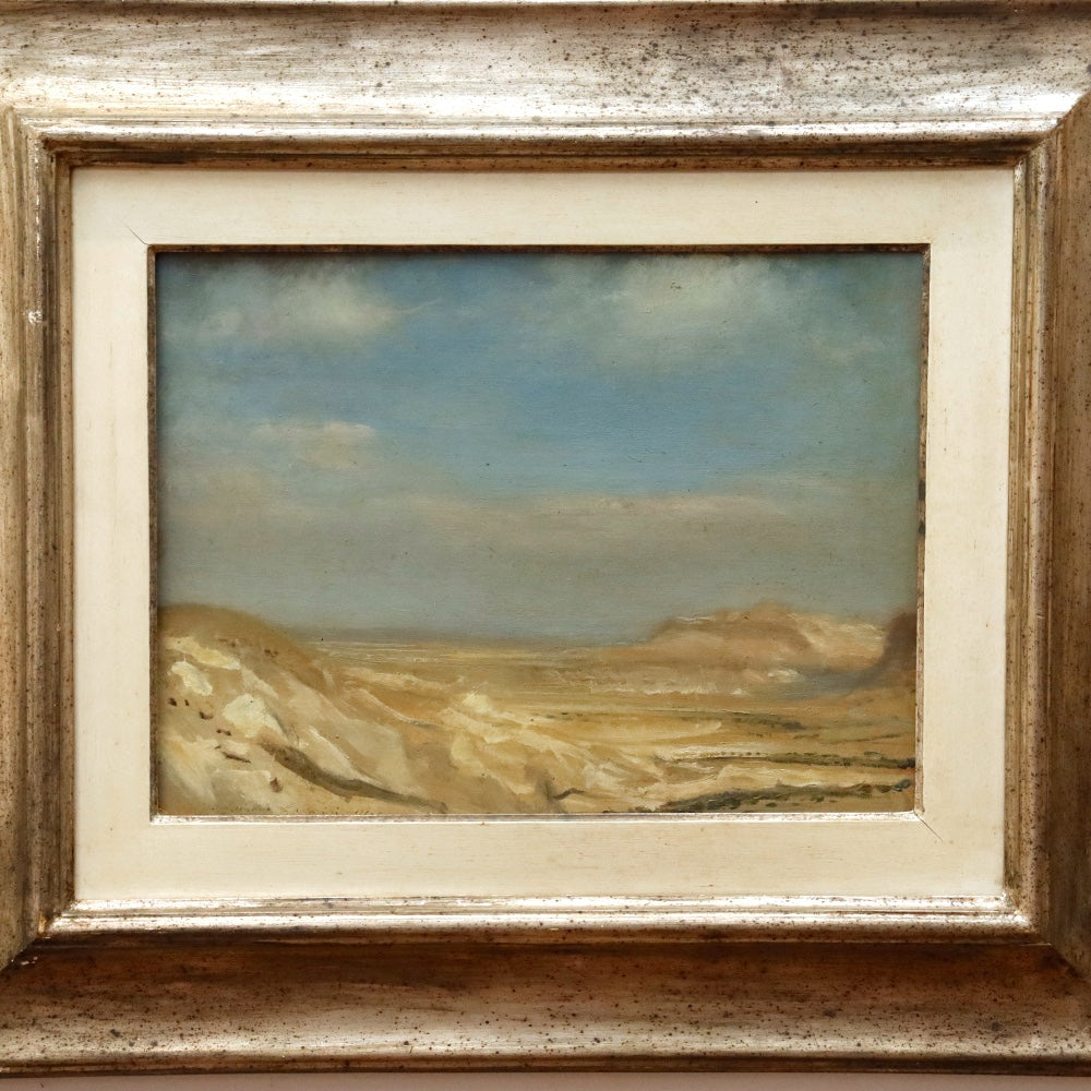 AW895: Italian Impressionist Coastal Landscape Oil on Board Painting Circa 1970