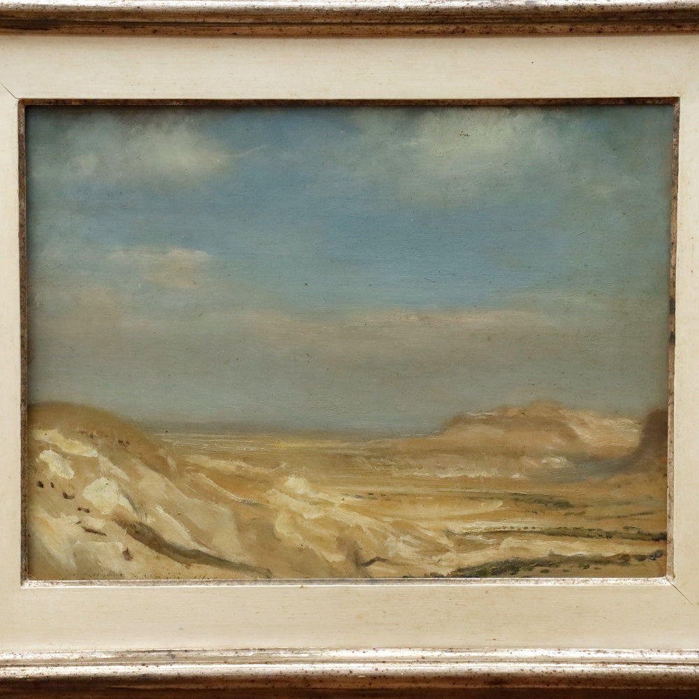 AW895: Italian Impressionist Coastal Landscape Oil on Board Painting Circa 1970