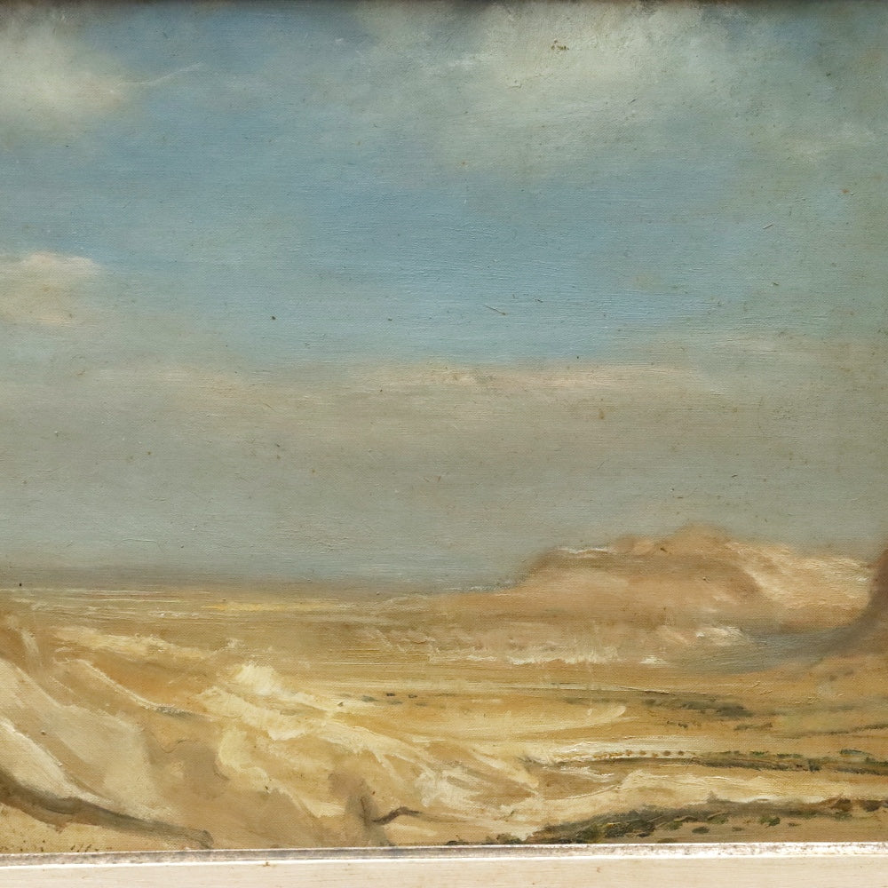 AW895: Italian Impressionist Coastal Landscape Oil on Board Painting Circa 1970