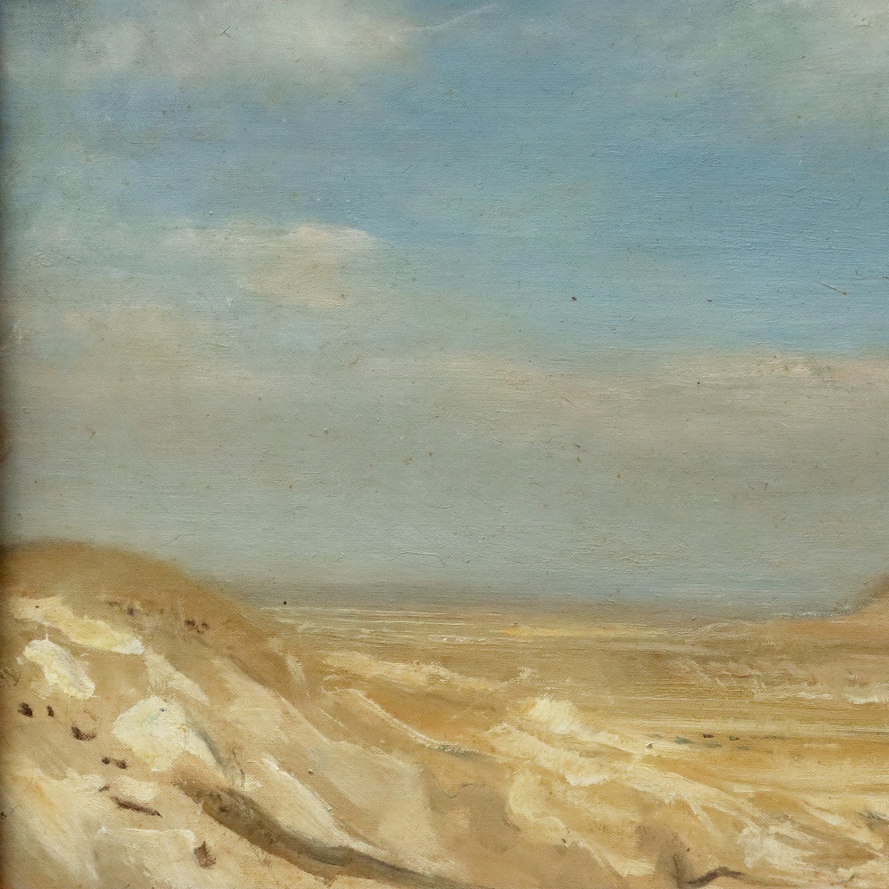 AW895: Italian Impressionist Coastal Landscape Oil on Board Painting Circa 1970