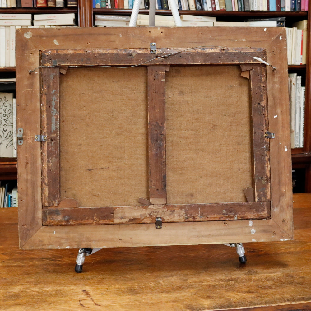 AW899: Carl Emiel Zoir "The Old Boat" WPA Oil on Canvas Painting