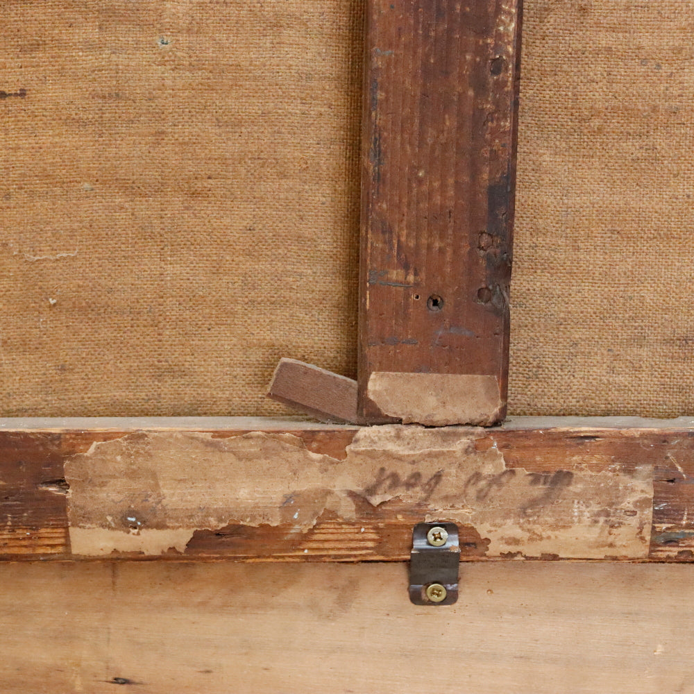 AW899: Carl Emiel Zoir "The Old Boat" WPA Oil on Canvas Painting