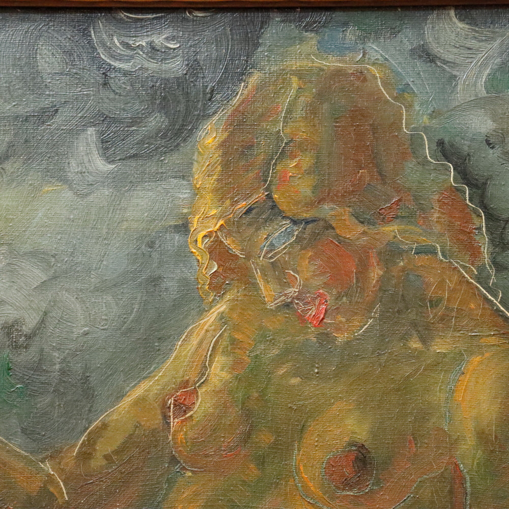 AW901: Odette Elina "Femme Nue" Oil on Canvas Circa 1930
