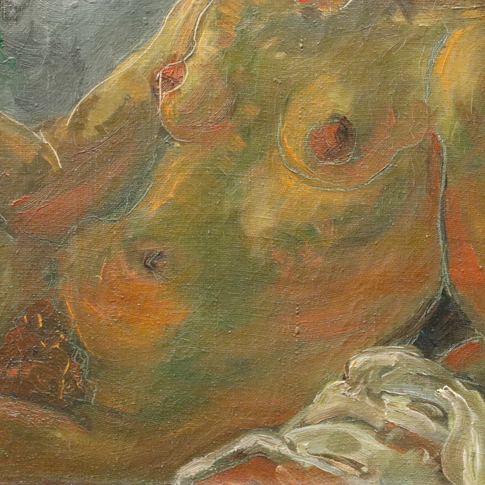 AW901: Odette Elina "Femme Nue" Oil on Canvas Circa 1930