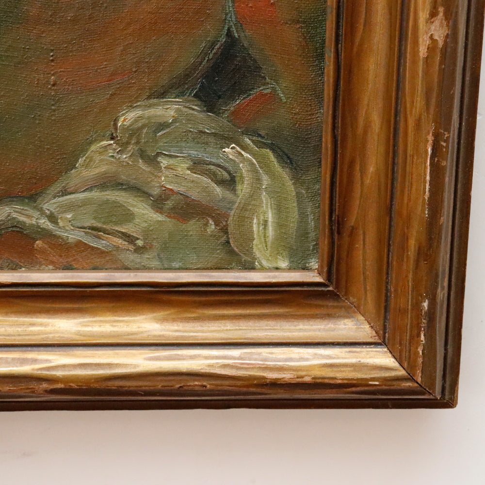 AW901: Odette Elina "Femme Nue" Oil on Canvas Circa 1930