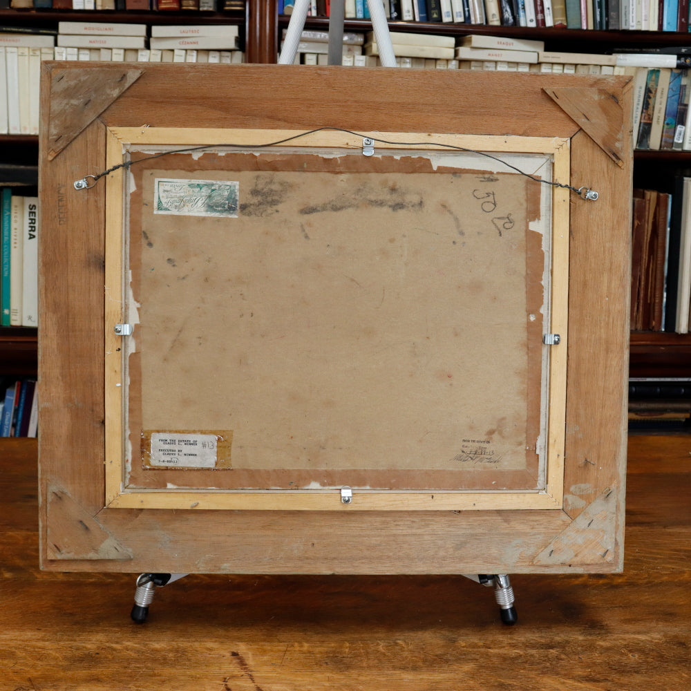 AW905: Gladys Logan Winner Gloucester Rocks Oil on Artist Board Painting