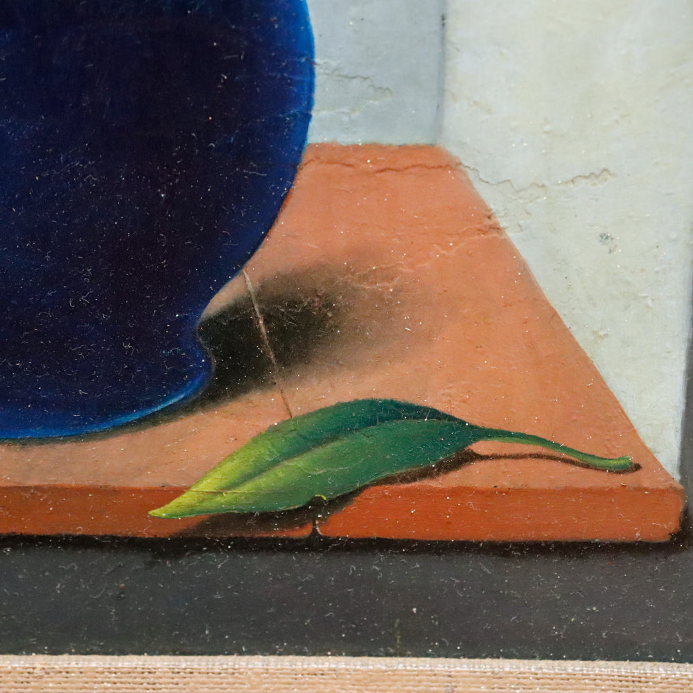 AW119: Georges Spiro Surrealist Wildflower Still Life Oil on Masonite Board Painting