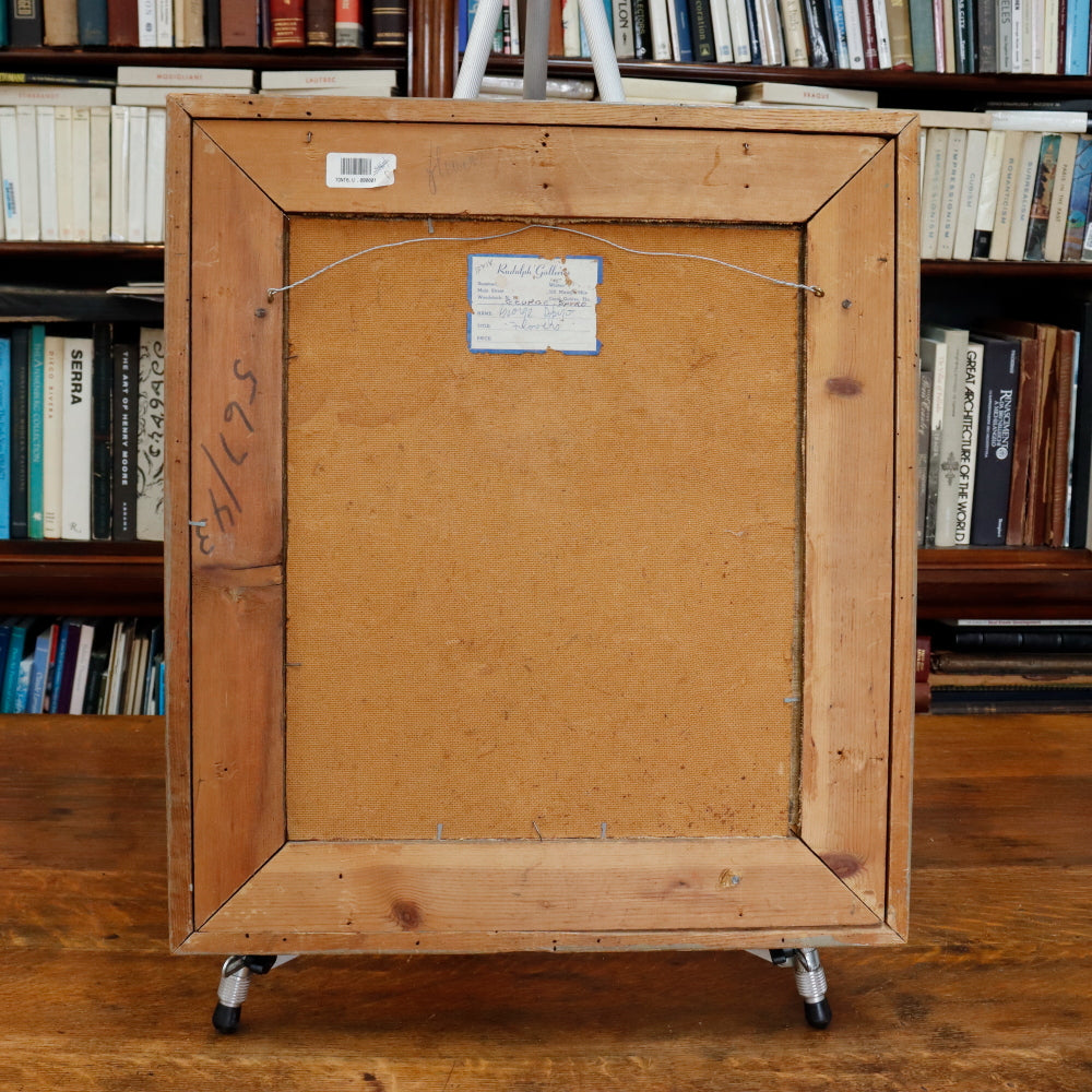 AW119: Georges Spiro Surrealist Wildflower Still Life Oil on Masonite Board Painting