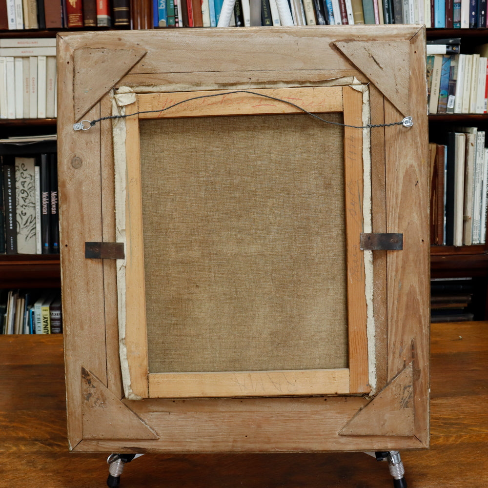 AW266: Lisandro Ramacciotti La Seine Paris Oil on Canvas Expressionist Painting Circa 1954