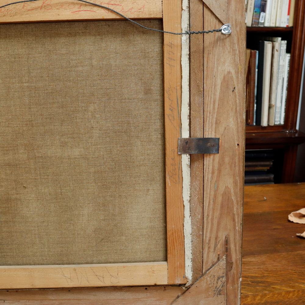 AW266: Lisandro Ramacciotti La Seine Paris Oil on Canvas Expressionist Painting Circa 1954