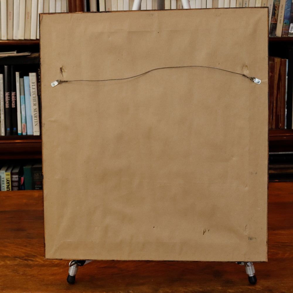 AW099: Ralph Holmes California Impressionist Landscape with Monumental Rock Oil on Board Painting