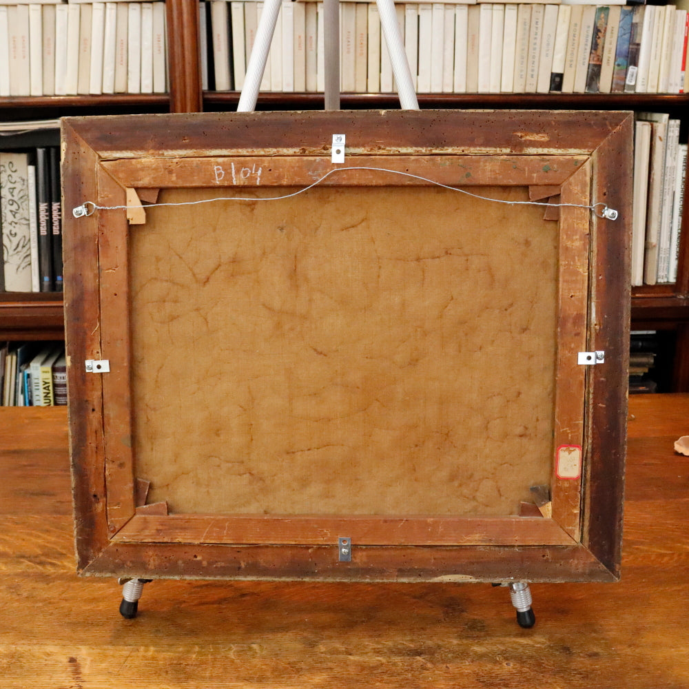 AW145: Charles Mathew Crocker Haystacks Expressionist Oil on Canvas Painting