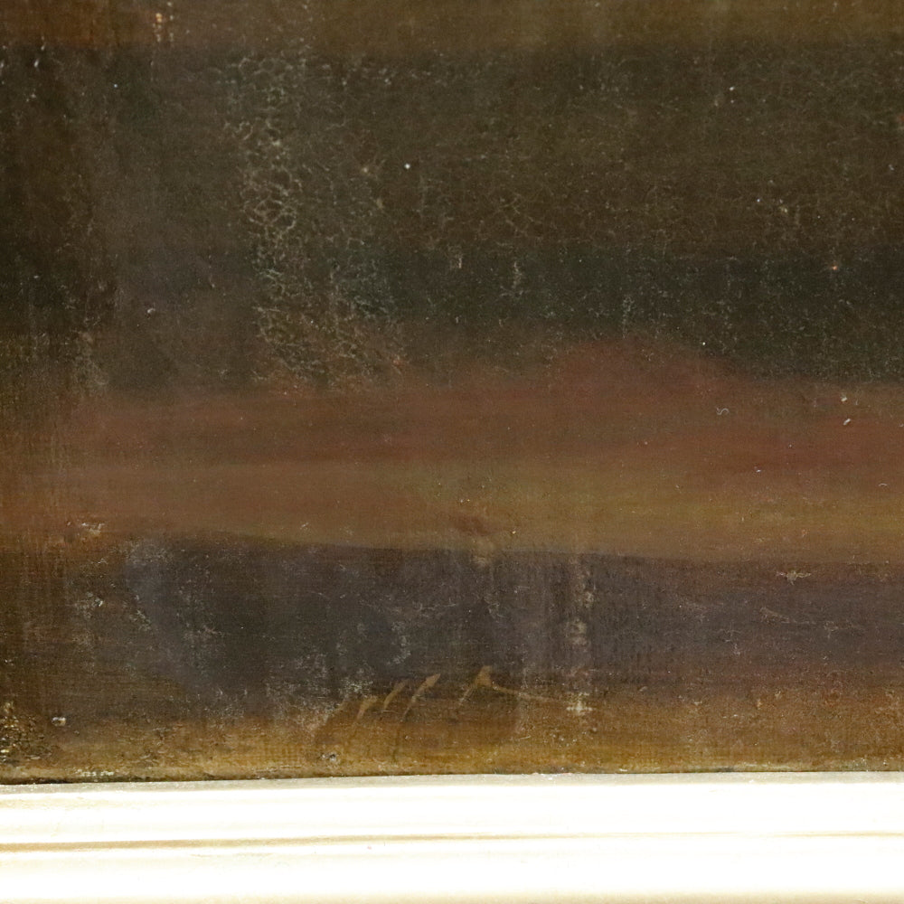 AW867: Antique Late 19th Century Floral Still Life Oil on Canvas Painting American School