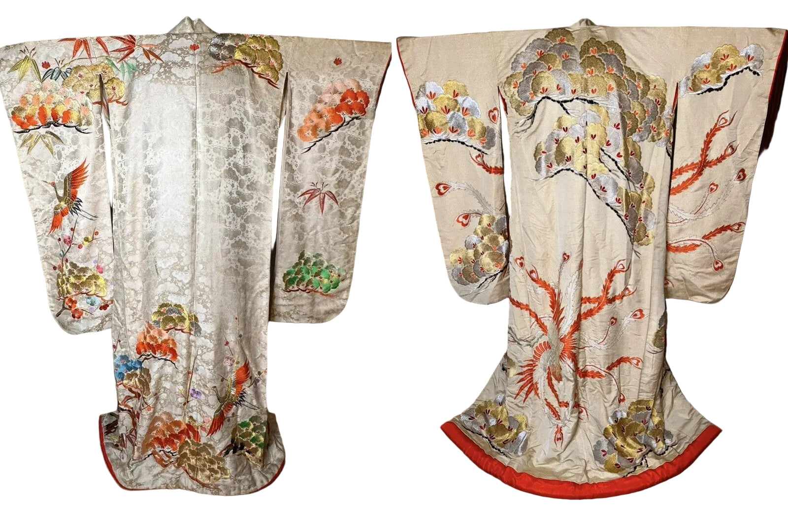 Vintage Pair Japanese Uchikate Wedding Kimonos | Work of Man