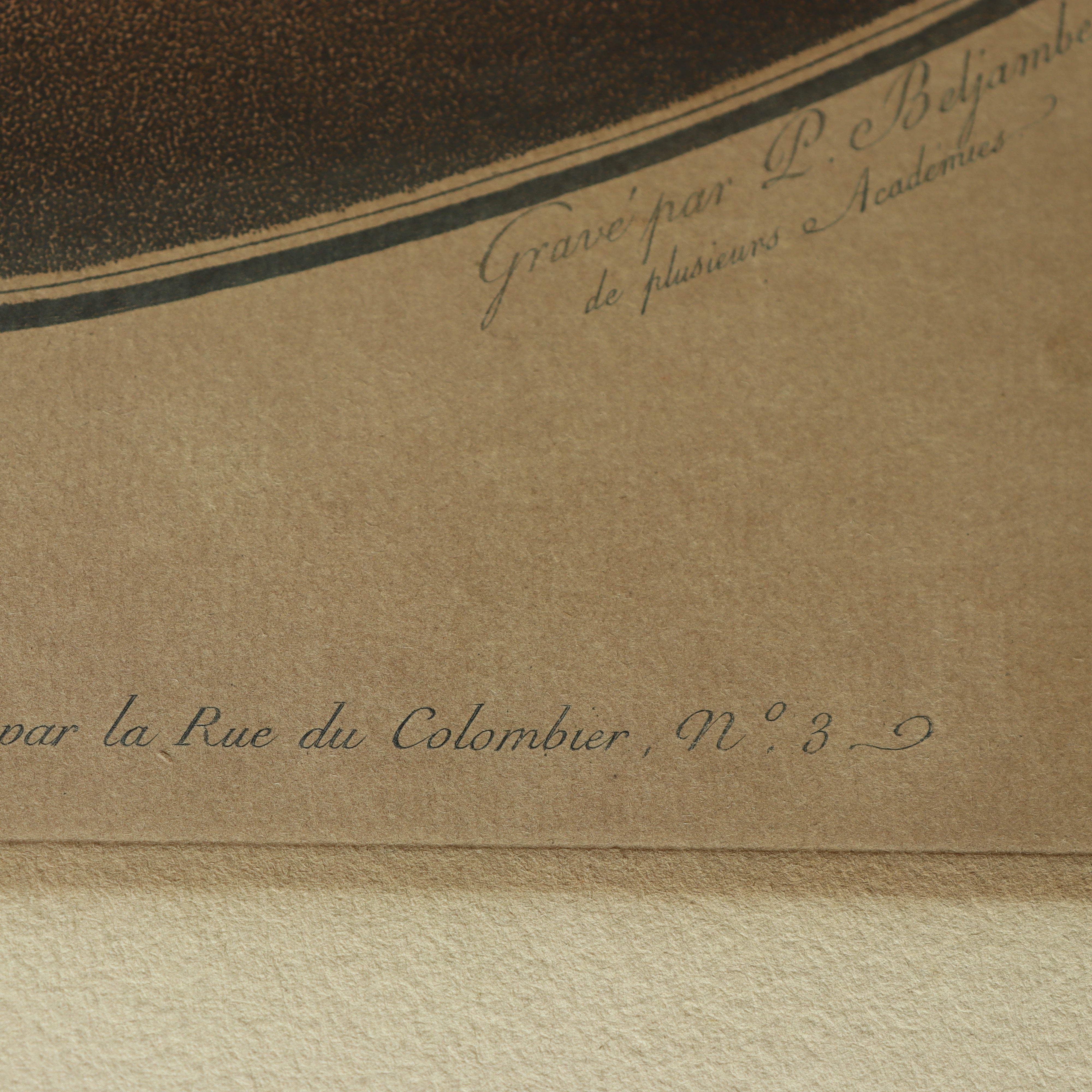 AW7-120: Coucou, d' apers Leroy - 18th Century Hand Colored Chisel Engraving By Pierre-Guillame-Alexandre Beljambe
